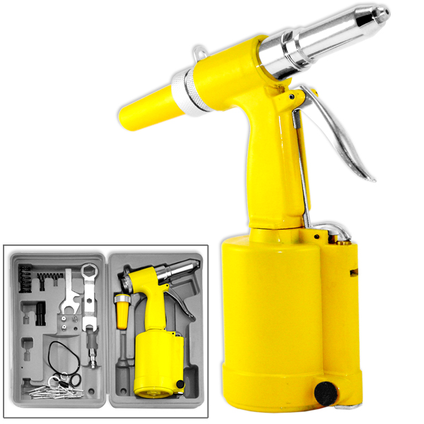 Pneumatic Rivet Gun 3/16" 5/32" 1/8" 3/32",KR-S50 With 1 Set Of Extra Jaws, A